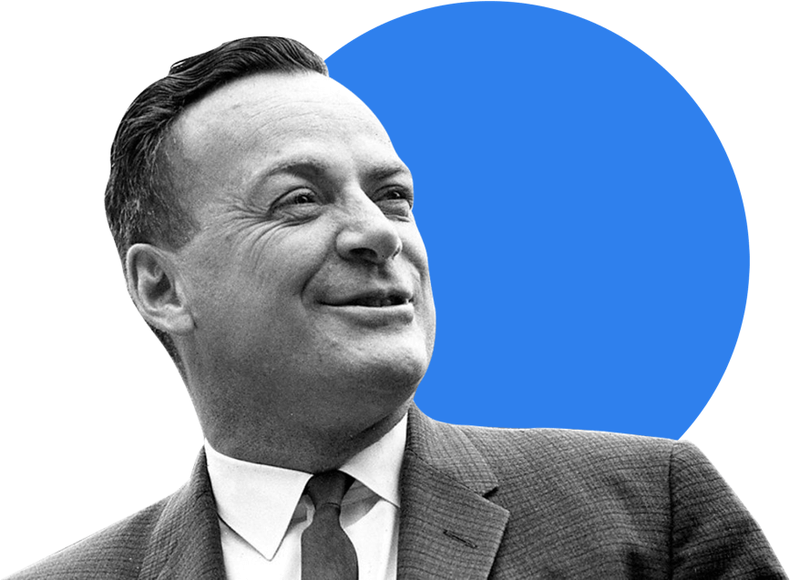 Imagen de Richard Feynman, fisico cuantico de de fama mundial.